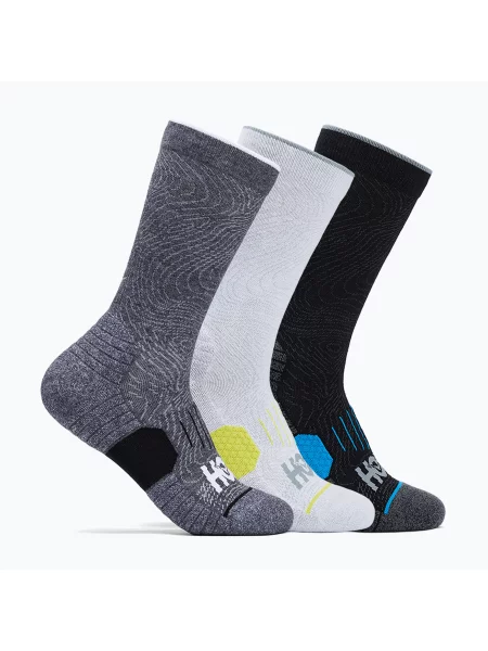 Olcsóbban. HOKA Crew Run Sock 3 parafehér/fekete/szürke futó zokni. Méret: EU fekete