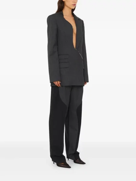 Marynarka Christopher Esber w paski asymetryczna czarna