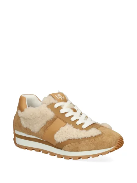 Sneakerși Lauren Ralph Lauren din piele de căprioară maro