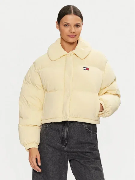Tommy Jeans Geacă din puf bej