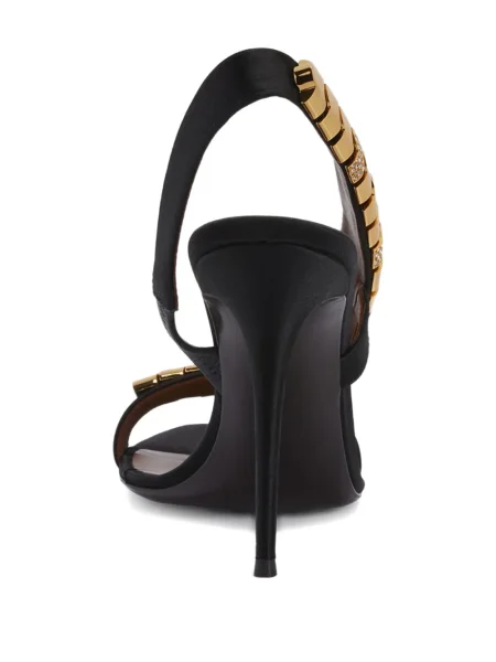 Sandale Giuseppe Zanotti din satin slingback negru