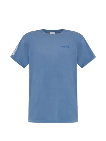 Tricou Moschino cu autograf albastru