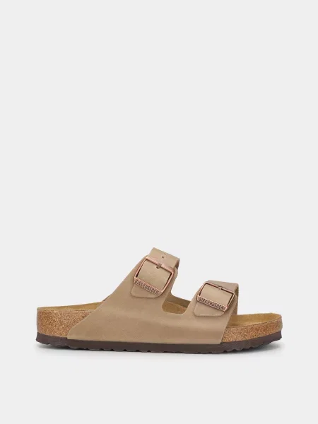 Кожаные шлепанцы Birkenstock коричневые