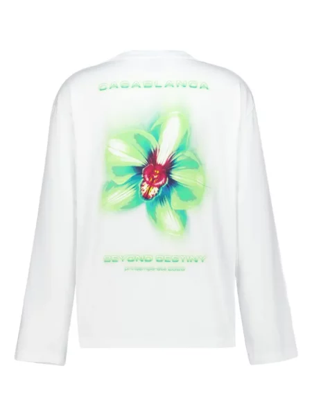 Tricou Casablanca cu imagine lung alb