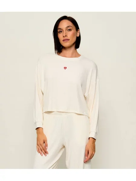 Hugo Bodywear Top de pijama | Relaxed fit bej