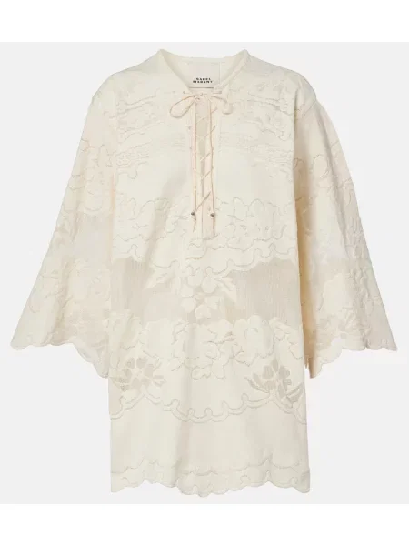 Rochie Isabel Marant cu broderie alb
