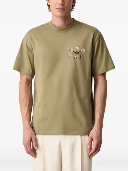 Tricou Barbour cu broderie verde