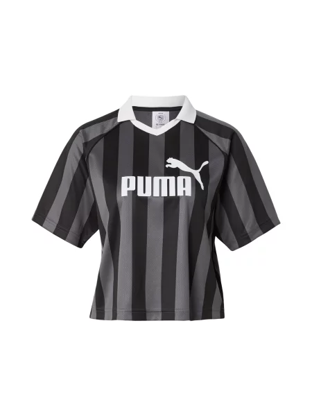 PUMA Funkční tričko ESS šedá / černá bílá