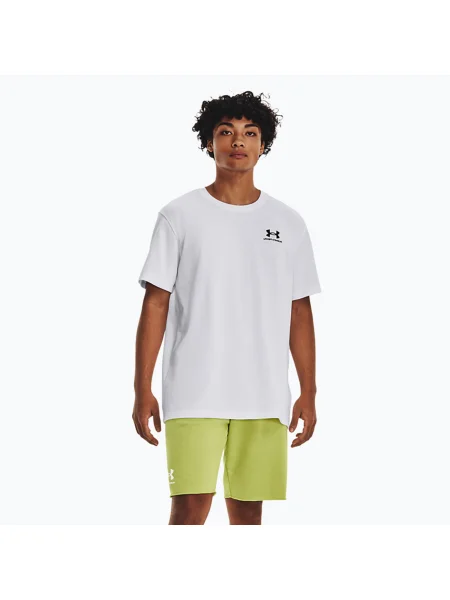 Pánske tričko Under Armour Logo Emb Heavyweight white/black biela