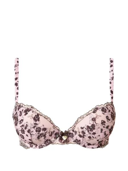 Sutien Twinset cu model floral cu imagine roz