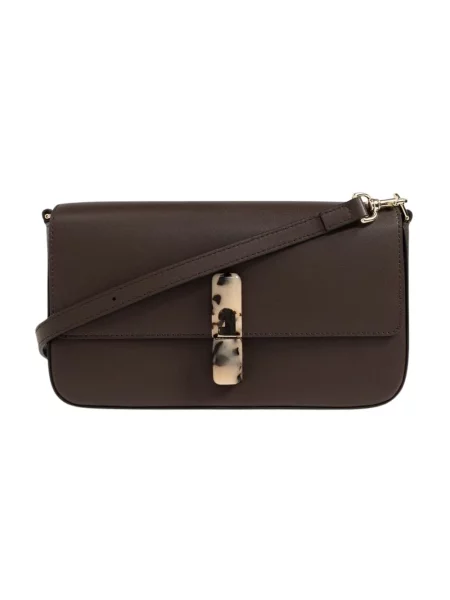 Torebka crossbody Furla skórzana brązowa