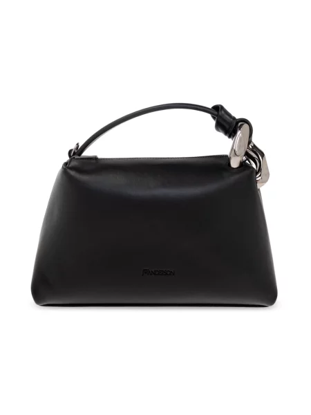 Torebka skórzana Jw Anderson czarna
