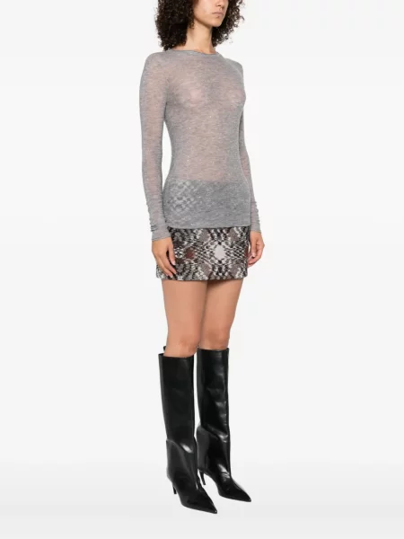 Tricou Pinko lung gri
