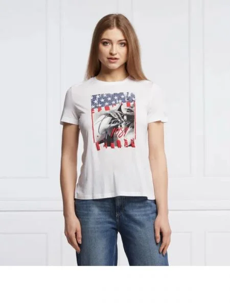 GUESS Tricou JANETTE alb
