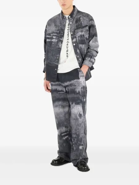 Tricou Roberto Cavalli cu imagine alb