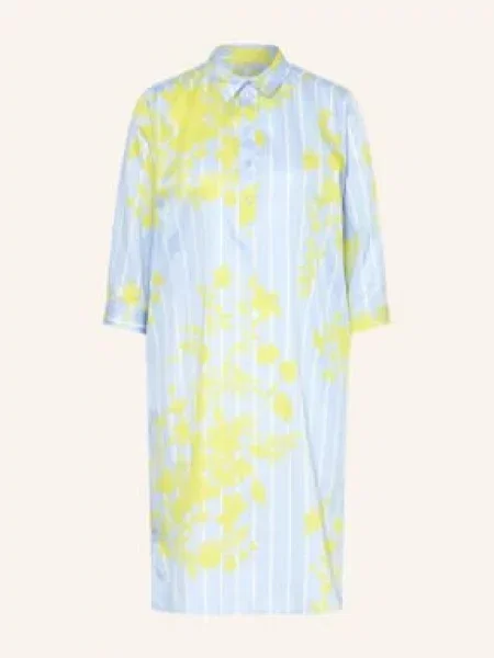 Milano Italy Sukienka Koszulowa Z Rękawami blau biała