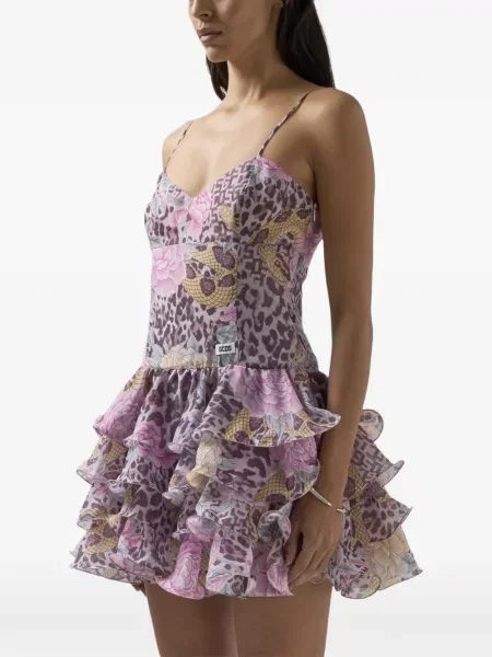 Rochie mini Gcds cu imagine de costum mini roz