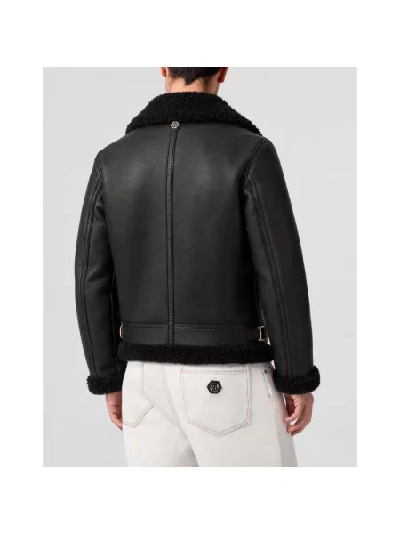 Kurtka skórzana Philipp Plein czarna