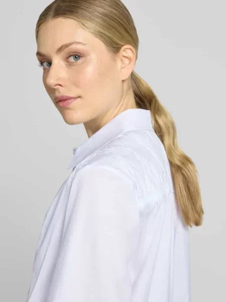 Bluzka z długim rękawem o kroju regular fit z mieszanki bawełny model Bellanca' Joop! biała