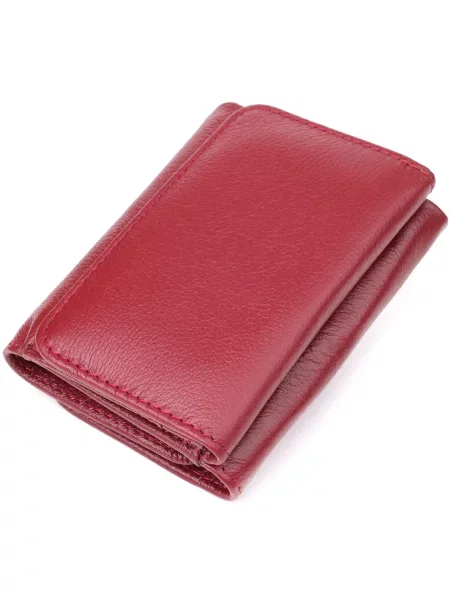 Кожаный кошелек St Leather Accessories бордовый