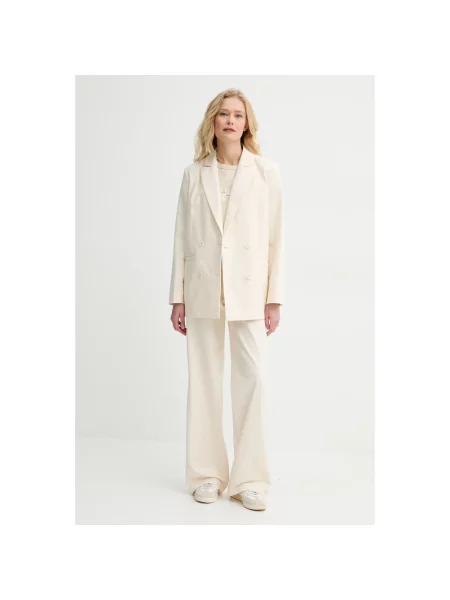 A.P.C. marynarka veste lucy dwurzędowa gładka beżowy