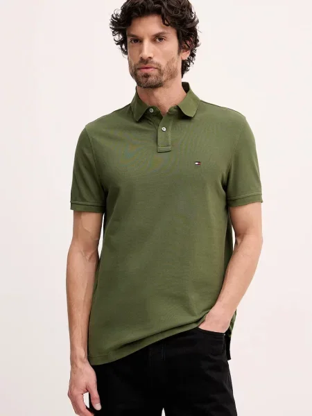 Tommy Hilfiger polo wzorzysty zielony