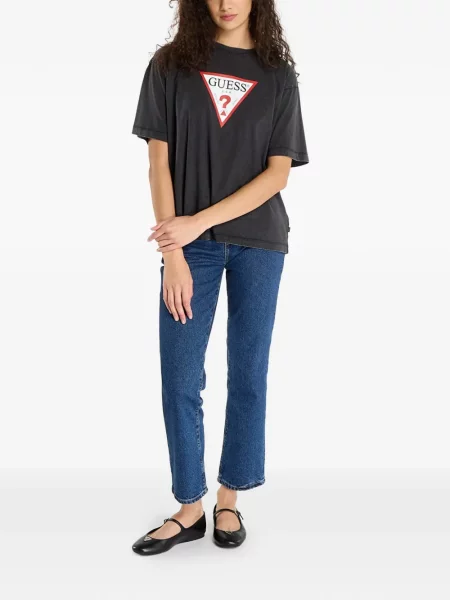 Tricou Guess cu imagine gri