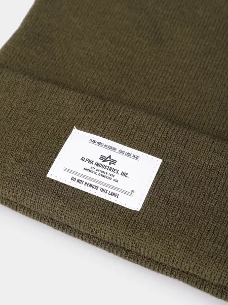 Шапка Alpha Industries зеленая