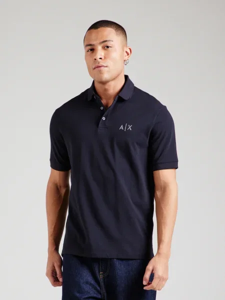 ARMANI EXCHANGE Tricou bleumarin alb