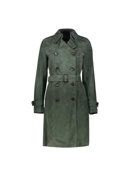 Płaszcz Moorer skórzany zielony