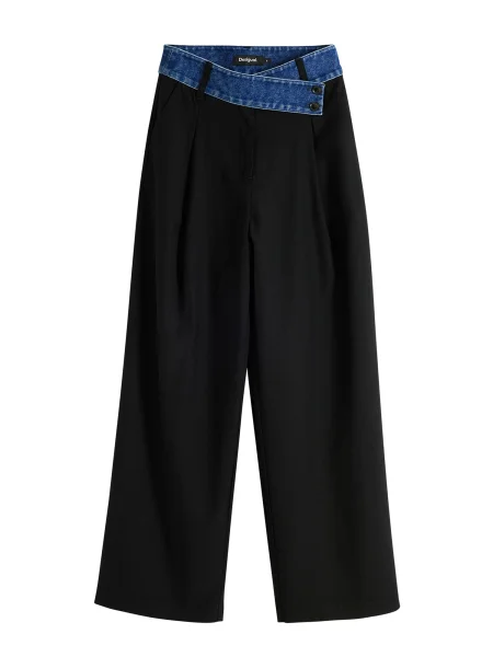 Desigual Pantaloni albastru negru