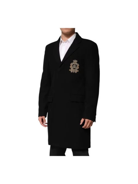 Trencz Dolce And Gabbana wełniany czarny