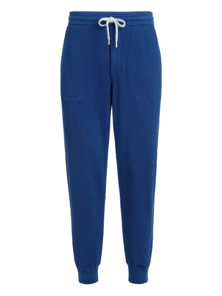 Pantaloni Brunello Cucinelli tricotate albastru