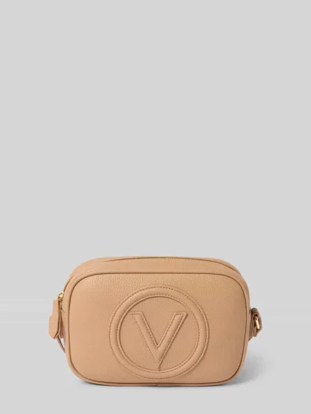 Torba camera bag z detalem z logo model ‘Covent’ Valentino Bags beżowa