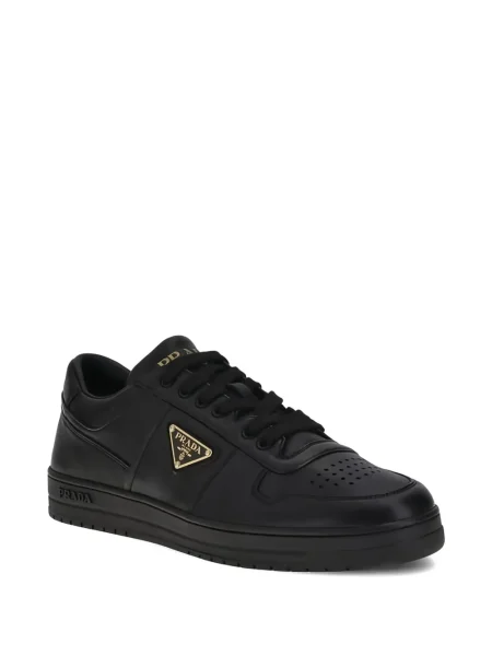 Sneakerși Prada din piele cu autograf negru