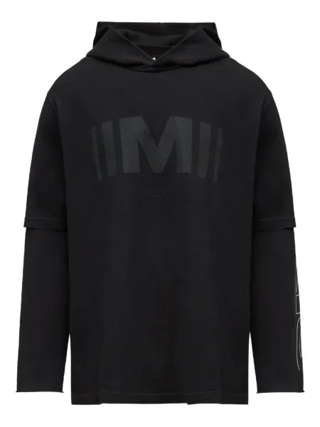 Hanorac cu glugă Mm6 Maison Margiela cu imagine negru