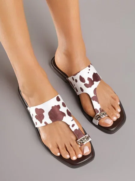 Papuci Arhelia Negru cu alb