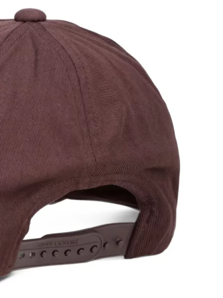 Șapcă Armani Exchange cu broderie maro