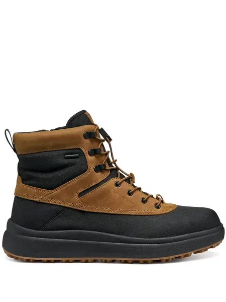 Botine Geox cu șireturi din dantelă negru