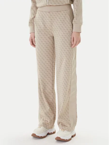 Guess Spodnji del trenirke Wide Leg bež