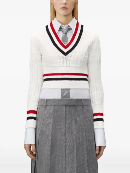 Sweter dziecięcy Thom Browne biały