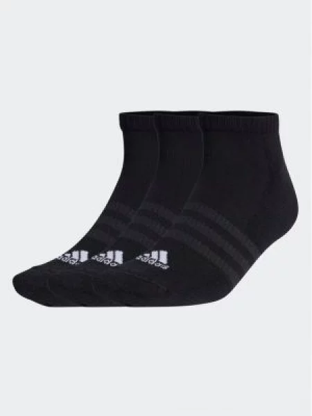 Adidas Kotníkové ponožky Unisex Cushioned Low-Cut Socks 3 Pairs Černá bílé