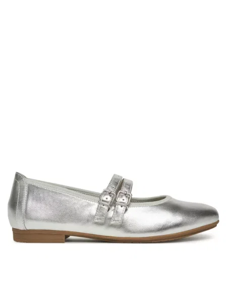 Балетки Jana серебряные