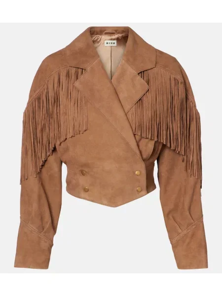 Geacă Rixo din piele de căprioară bej