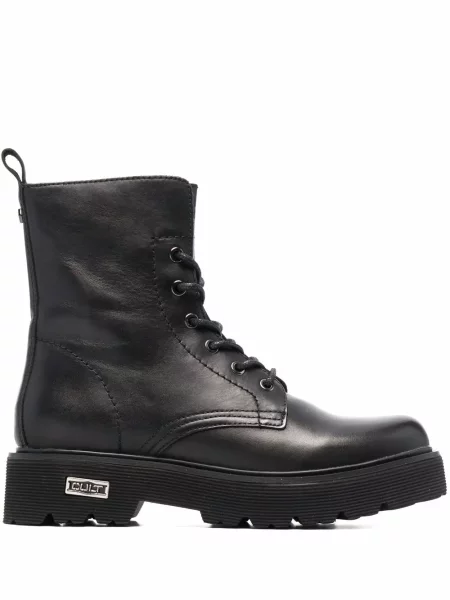 Botine Cult din piele chunky negru