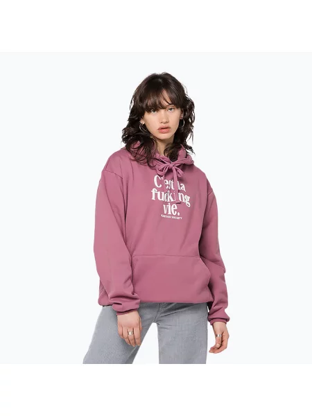 Bluză pentru femei Kaotiko C'est la vie Hoodie cherry