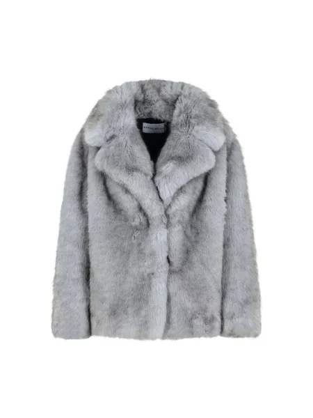 Lniana kurtka Stand Studio szara