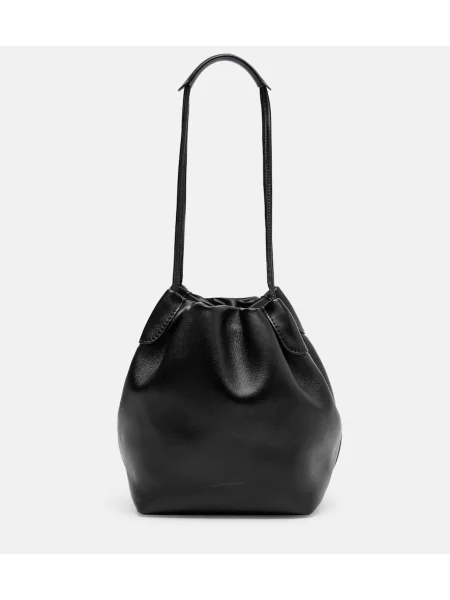 Geantă bucket Loro Piana din piele negru