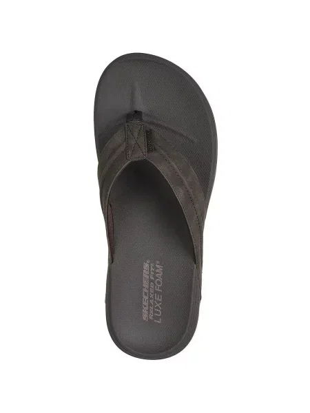 Klapki Skechers brązowe