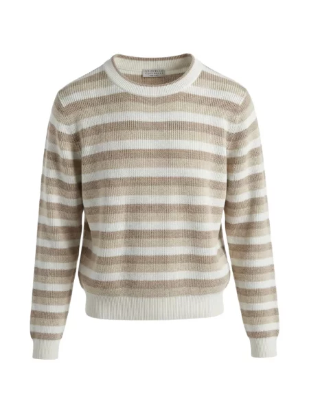 Pulover Brunello Cucinelli alb